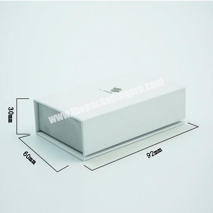 Luxury eco friendly custom book shape hard flip top white small folding paper box magnetic gift box