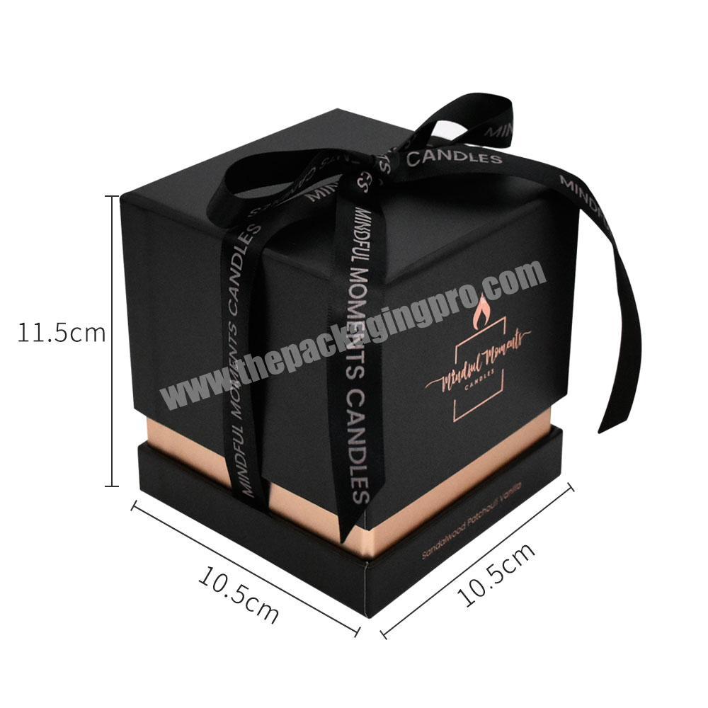 Luxury empty recycle paper candle jar gift packaging box with customized design and logo