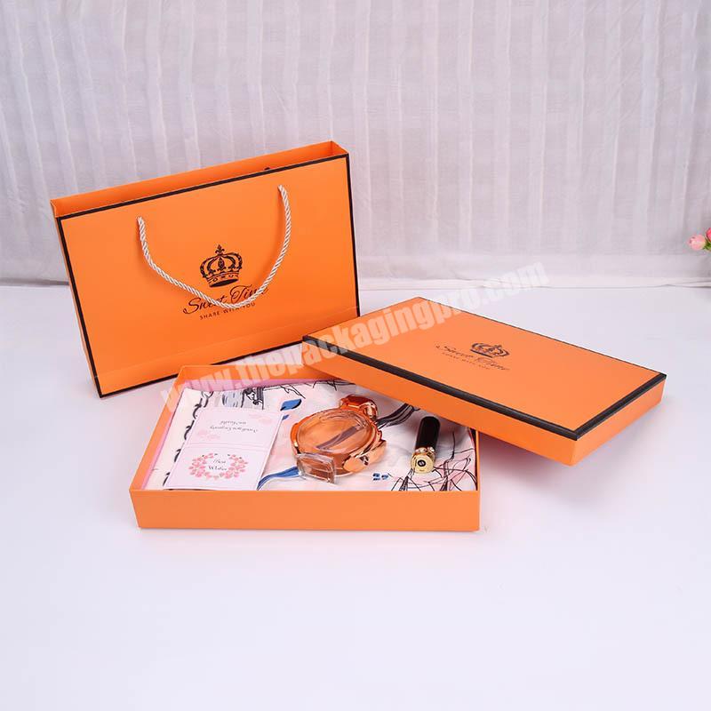 Luxury square paper lid and base t shirt clothing packaging box with customized logo for t shirt wholesale