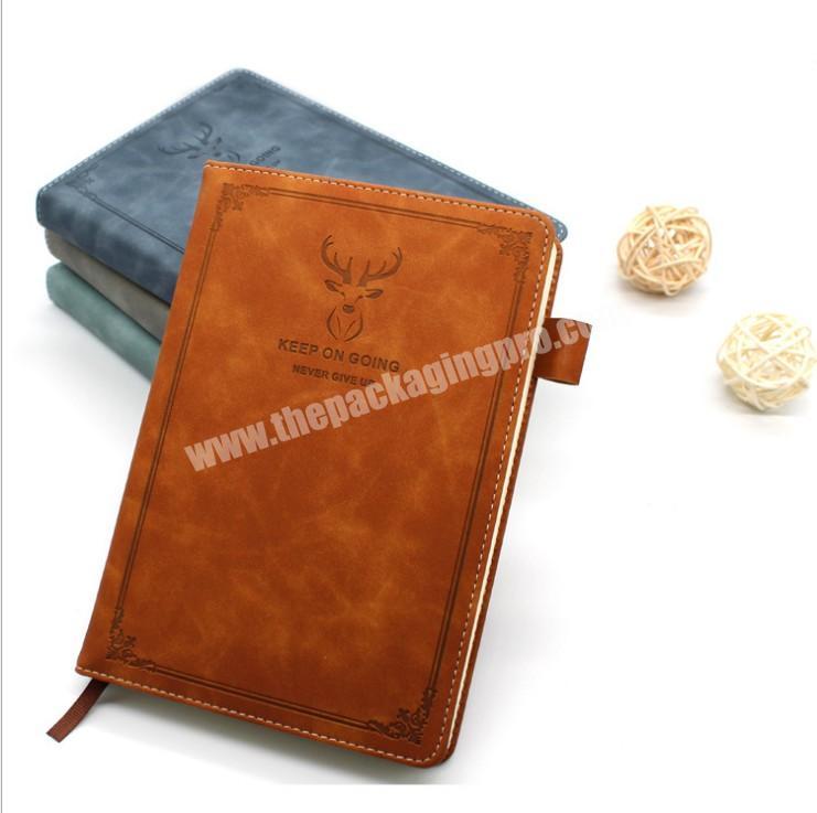 Macaron Color Amazon PU Agenda Loop Bound Leather Notebook