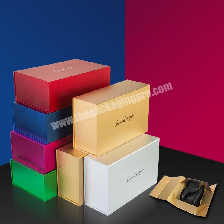 Magnetic Closure Collapsible Folding Shoe Box Custom Design Rigid Cardboard Paper Sunglasses Gift Packaging Box