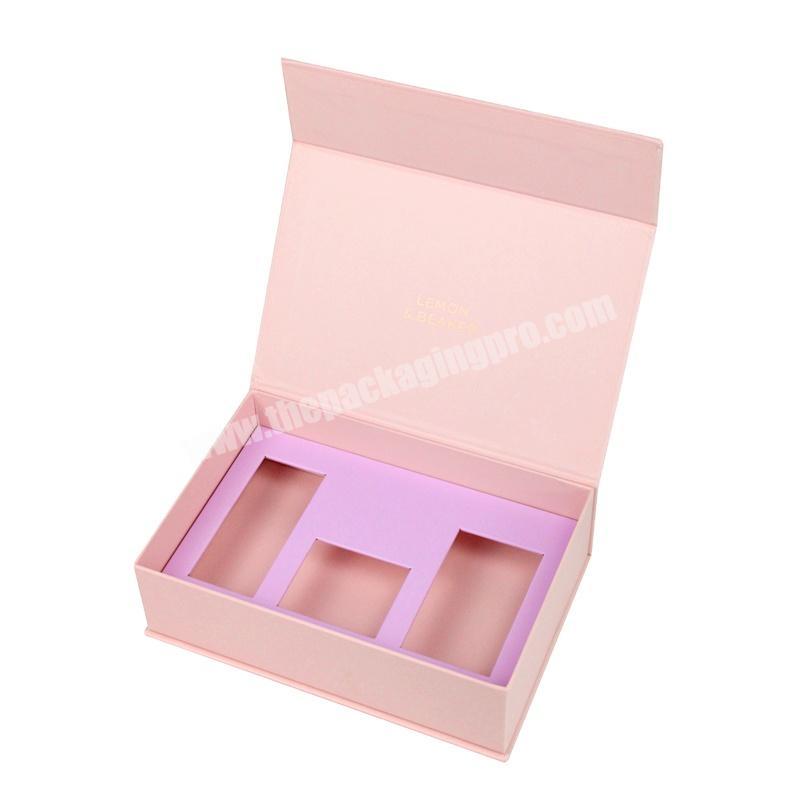 Magnetic Gift Box Pink Packaging Custom Logo Printed Magnetic Folding Paper Flat Pack Gift Boxes