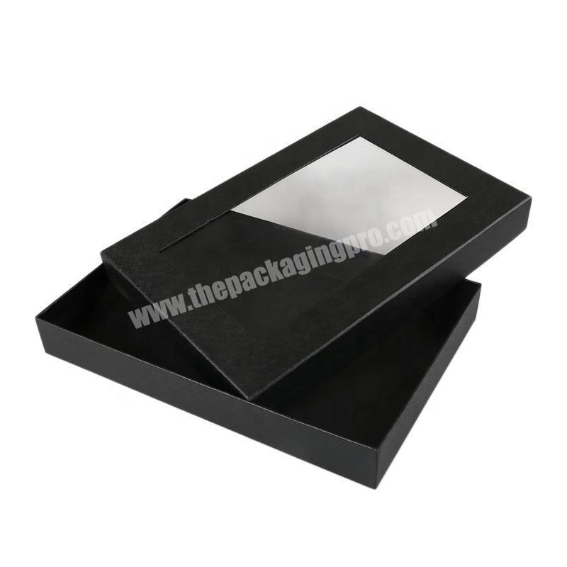 Manufacturer Lid and Base Cardboard Packaging Boxes and Clear PVC Window Custom Brand Printing Gift Box with Window