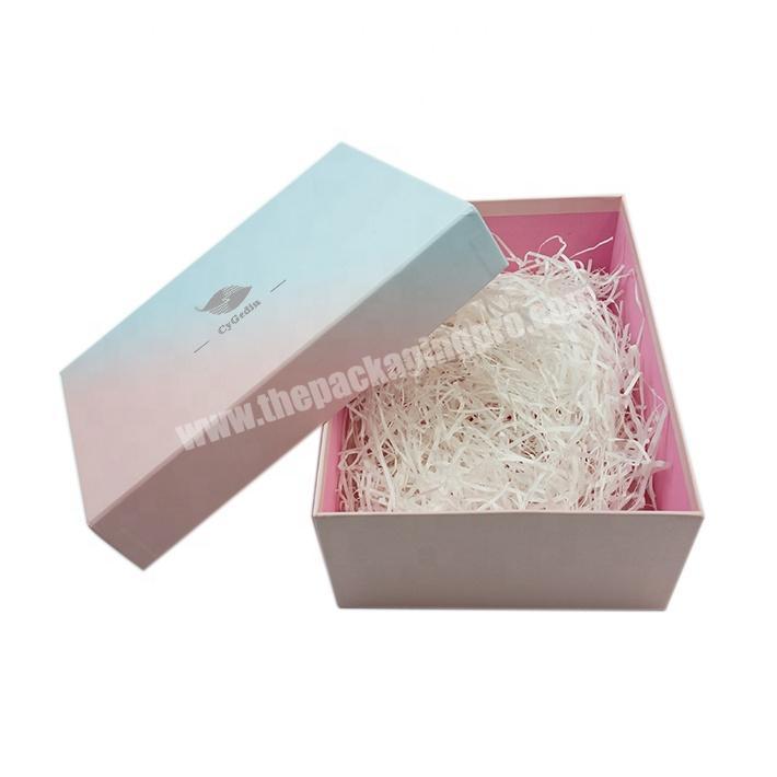 Manufacturer custom logo luxury paper packaging gift box pink gift box recyclable clothing packaging