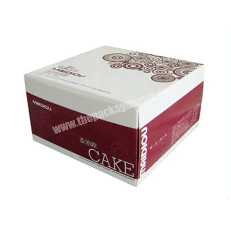 Manufacturing Factory Supplier Colorful Printing Window Cardboard Box For Cake