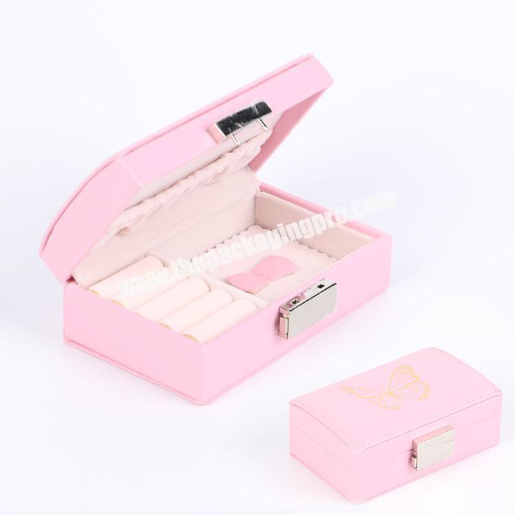 Factory Wholesale pink jewelry box organizer ring box jewelri packaging jewelry set box