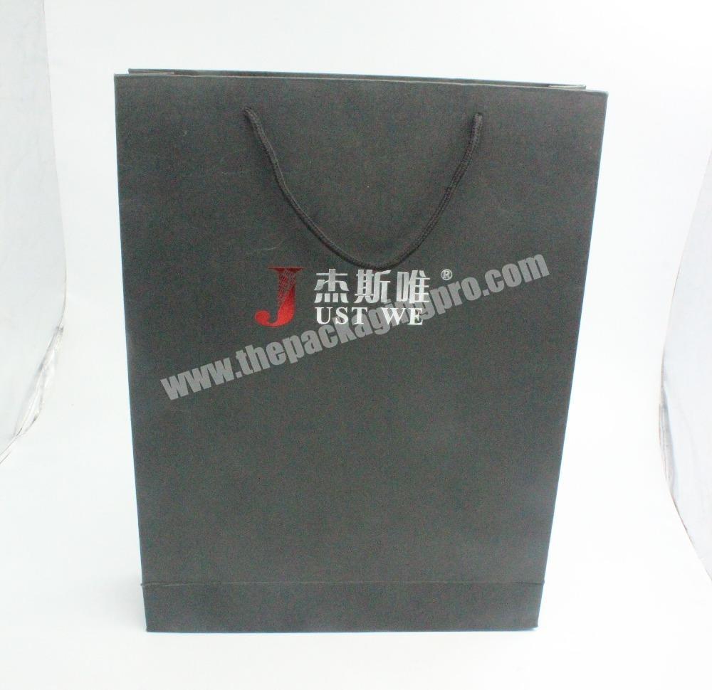 New And Fashion Black Kraft Euro Tote Paper Bags