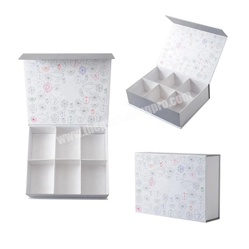 New Arrival Fo Simple Elegant Luxury Customized Logo Magnetic Closure ChocolateCandyMacaron Food Packaging Boxes