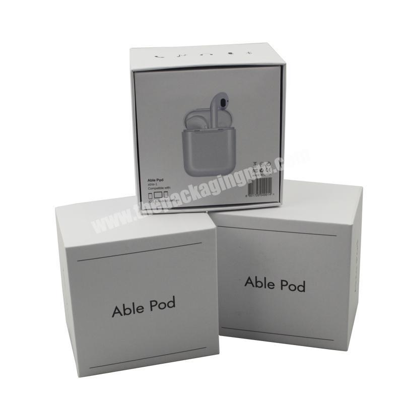 OEM packaging custom logo electronic cardboard box for wireless earphone headset packaging