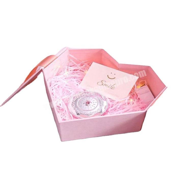 Of Magnetic Seal Heart Shaped With Ribbon Customization High End Gift Box Custom Wholesale