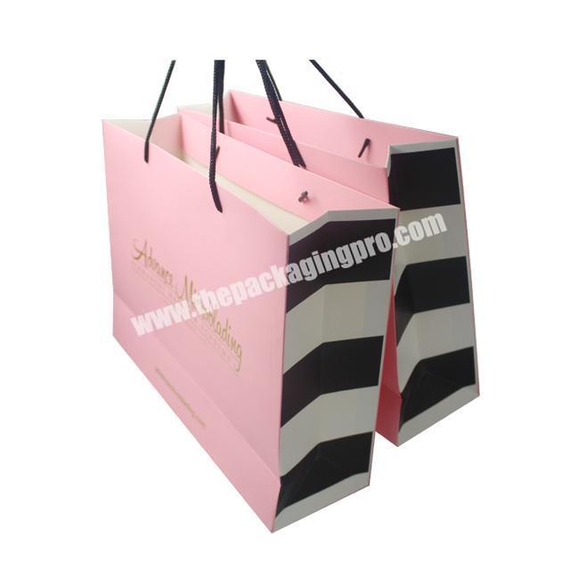 Personalised avec logo sac en emballag Business carrier clothes packaging bags Custom shopping paper bags for boutique