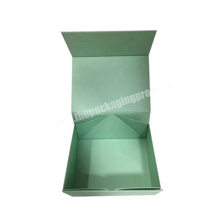 Personalized Custom Light Green Foldable Packing Gift Box For Shirt Garment