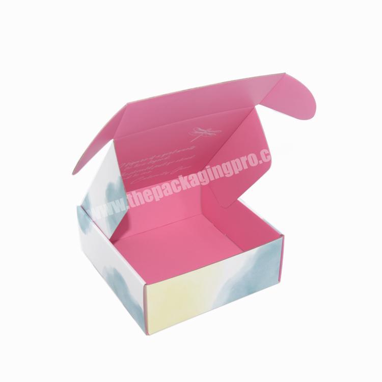 Eco Friendly Custom Print Printed Large Low Moq Recycled Paper Clothes Shipping Purple Colored Shipping Mailer Boxes