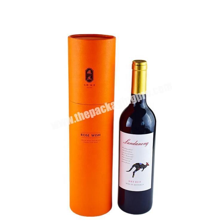 Popular Wine Round Boxes Good Price High Quality Gift Packing Cylinder Tube Packaging Custom Design Logo Print Luxury Wine Box