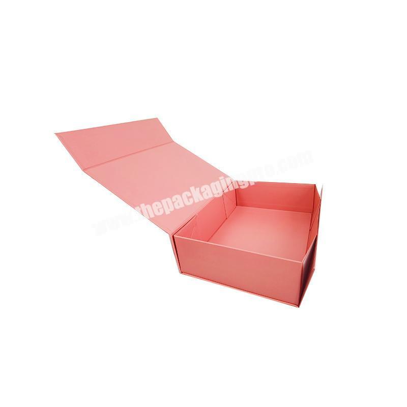 Premium Flat Pack Rigid Cardboard Bespoke Gift Packaging Magnetic Closure Luxury Folding Box With Double Face Adhesive Strong