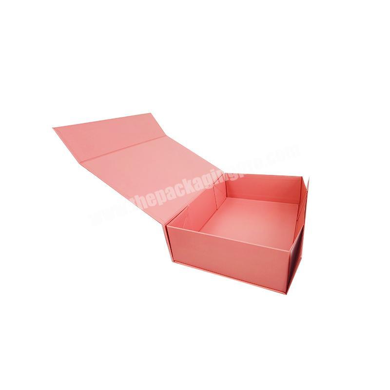 Premium Flat Pack Rigid Cardboard Bespoke Gift Packaging Magnetic Closure Luxury Folding Box with double face adhesive strong