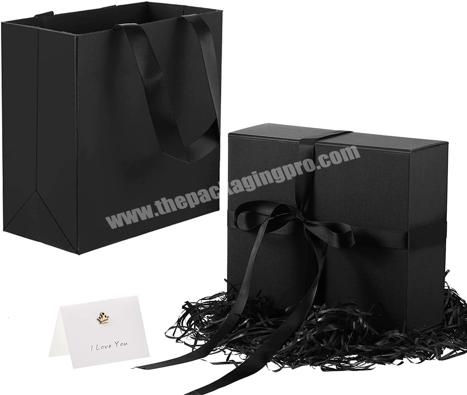 Present Box with Lid Paper Bridesmaids Proposal Box with Present Bag Card Ribbon Paper Filler,Large Gift Boxes for Presents