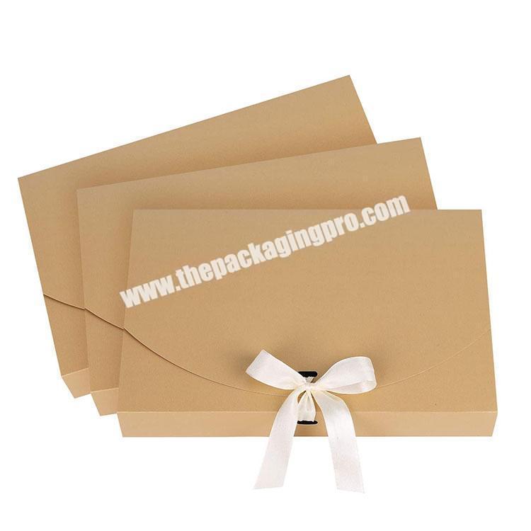 Presents Box with Ribbon Kraft Paper Gift Bag Cardboard Underwear Necklace Shirt Wrapping Clothing Scarves box