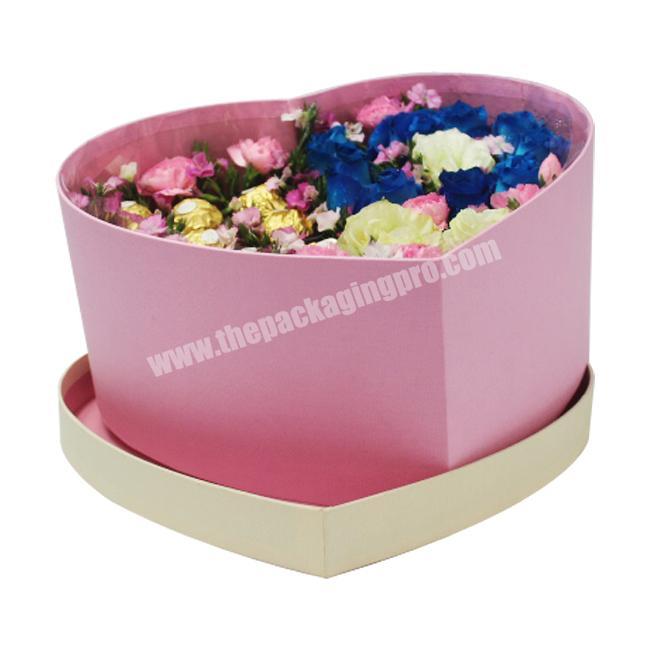 Printed Heart-shaped Beautiful Paper Flower Chocolate Rose Shipping Boxes