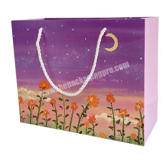 Proper Size Poetic Custom Gift Clothing Pretty Wholesale Shopping Packaging Bags With Drawstring