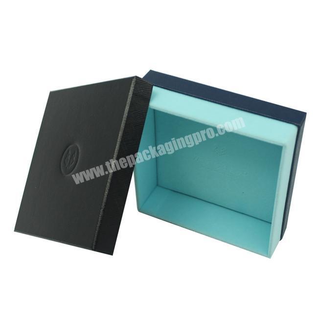 Rectangular Hard Cardboard Paper Gift Box With Lid And Fabric Ribbon Closure