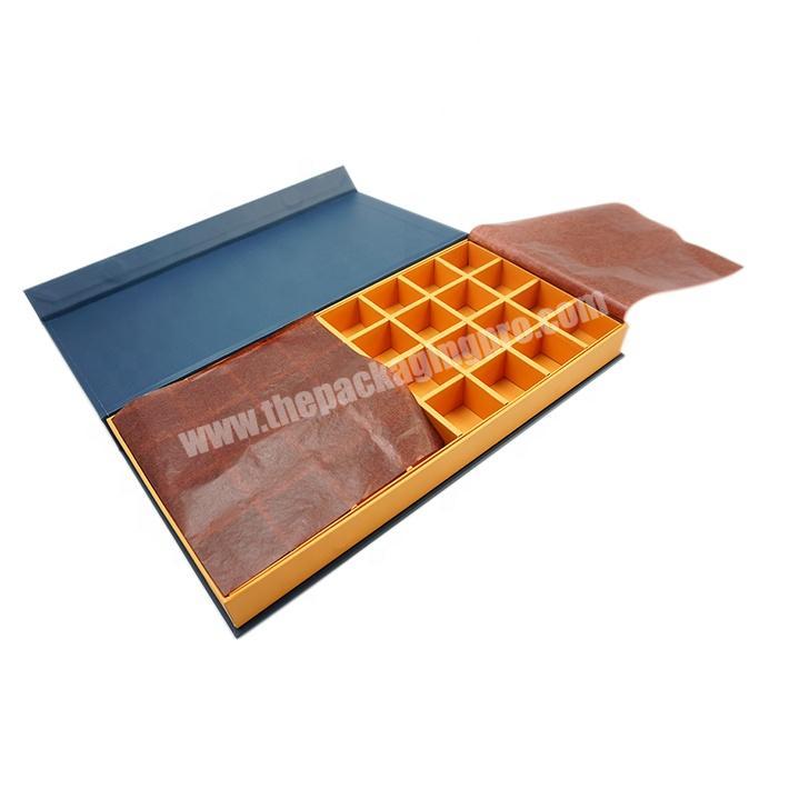 Recyclable Luxury Magnetic Boxes Chocolate Macaroons Packaging Gift Box With Wax Paper Insert Candy Dessert Packaging