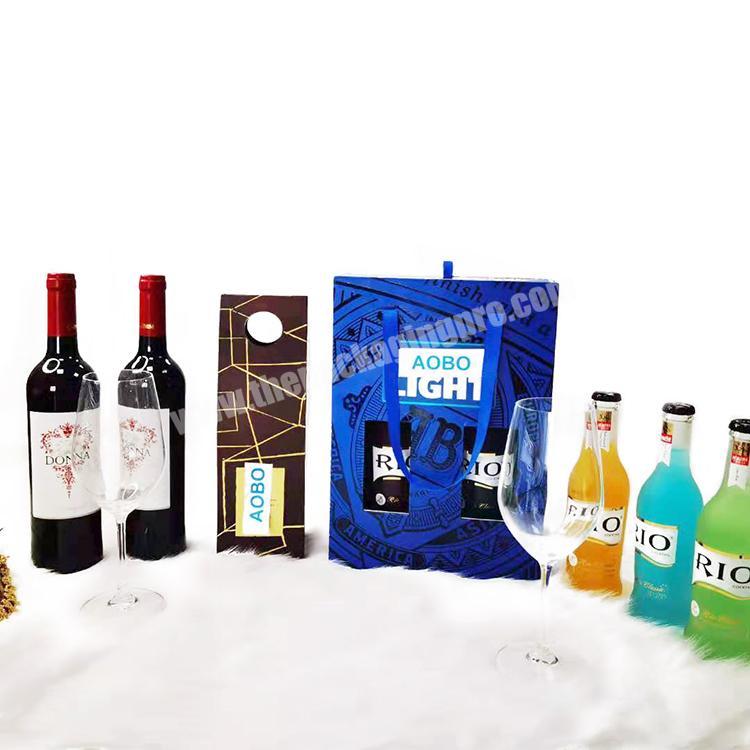 Red Wine Glass Box 236 Bottle Packaging Gift Beer Carton Custom Luxury Shipping Paper Cardboard Wine Box