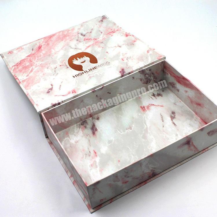 Rigid Magnetic Folding Paper Box For Wig Foldable  Packaging Gift Boxes