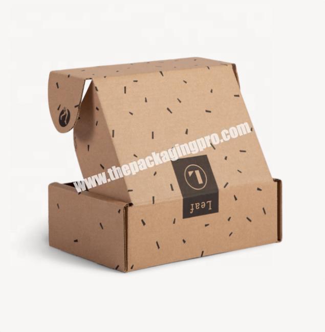 Roll End Tuck Front  corrugated gift boxes natural Kraft Liner Corrugated Mailer Boxes with OEM Logo