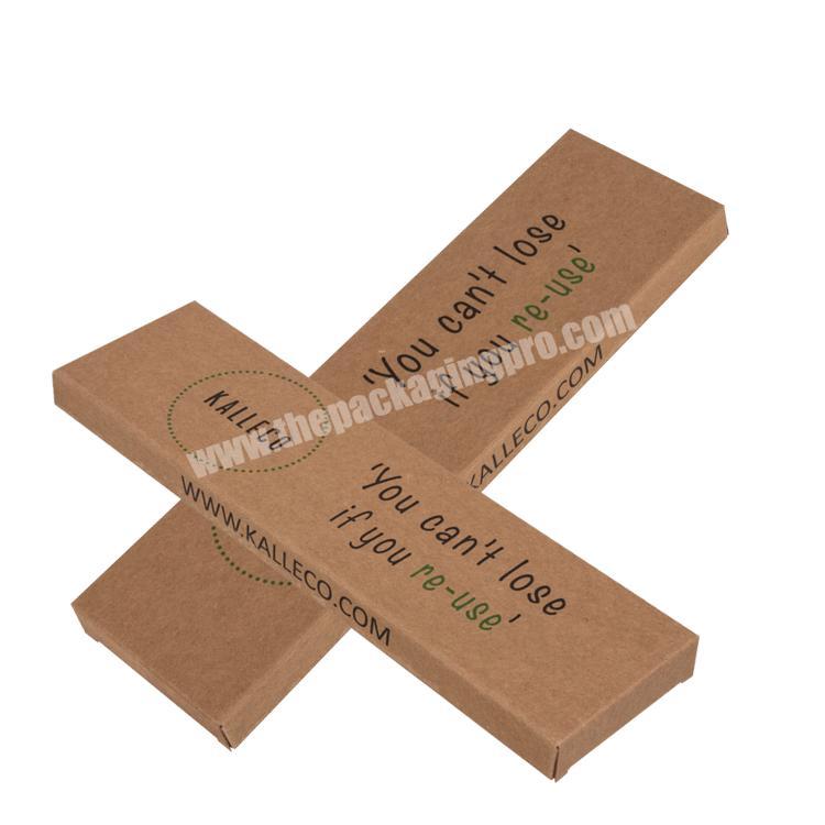 SC high quality eco friendly brown kraft paper cardboard printed packaging drinking straw box