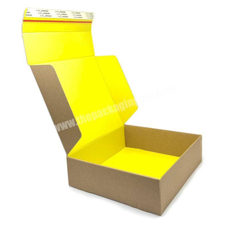 Shipping Boxes Custom Logo Cardboard Corrugated Folding Mailer Packaging Box With Zipper Shipping Kraft Paper Box