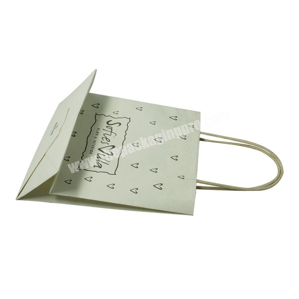 ShoppingGiftBakery Economical And Practical Small Flat Handle Kraft Paper Bag With Logo Print