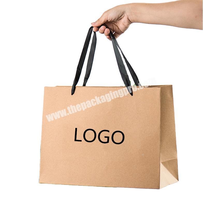 Simple Fashion Custom Reusable Clothing Shoes Gift Printing Logo Exclusive Packaging Bag With Handles