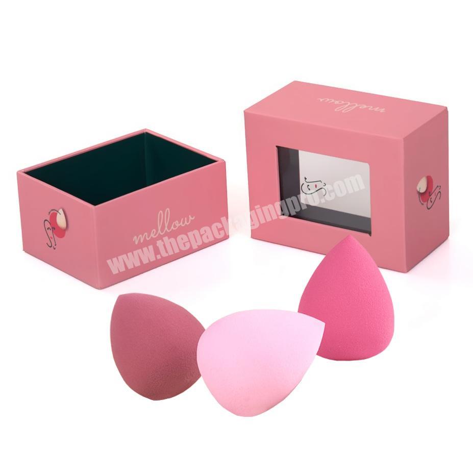 Small Mini Beauty Make Up Marshmallow Sponge Packaging Box