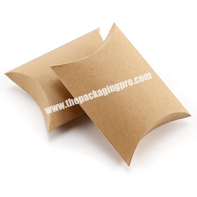 Foldable White Card Product Paper Pillow Box Packaging With Custom Logo