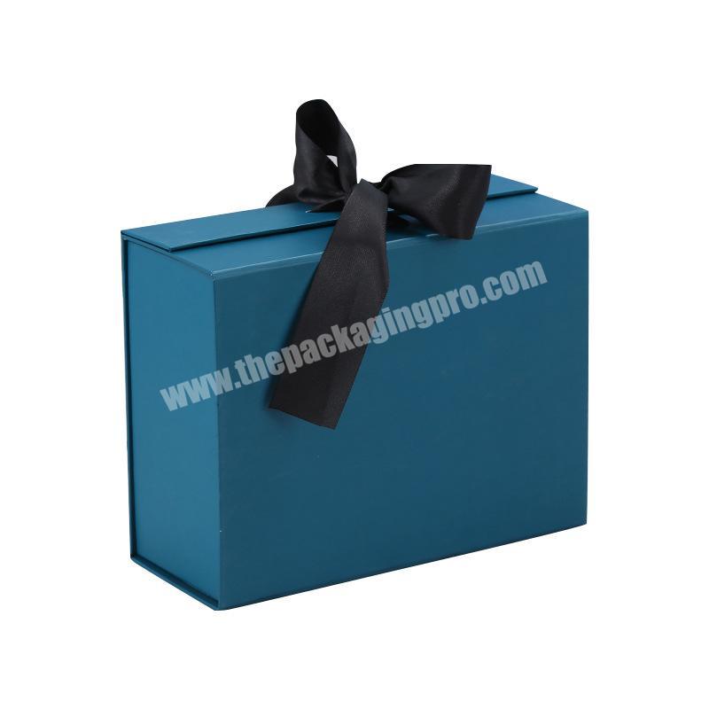 Elegant Black Pink Cosmetic Box Magnetic Printed Art Paper Gift Box For Skincare Cream Wigs Packaging With Ribbon Custom Logo