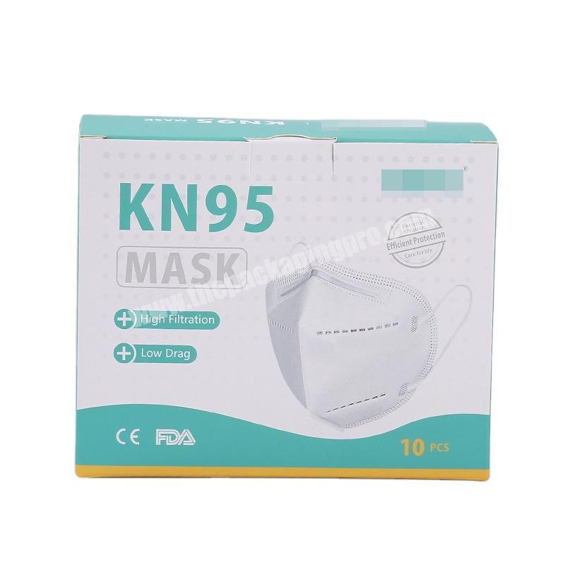 Support customized mask gift box Mask packing box white  card carton
