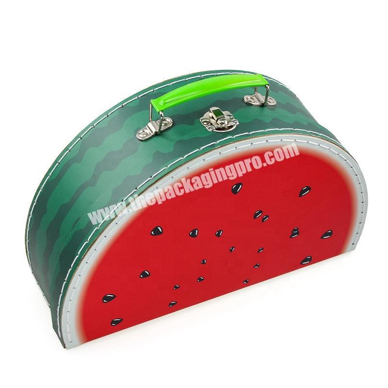 Watermelon pattern color cardboard box candy box suitcase cosmetic package paper box