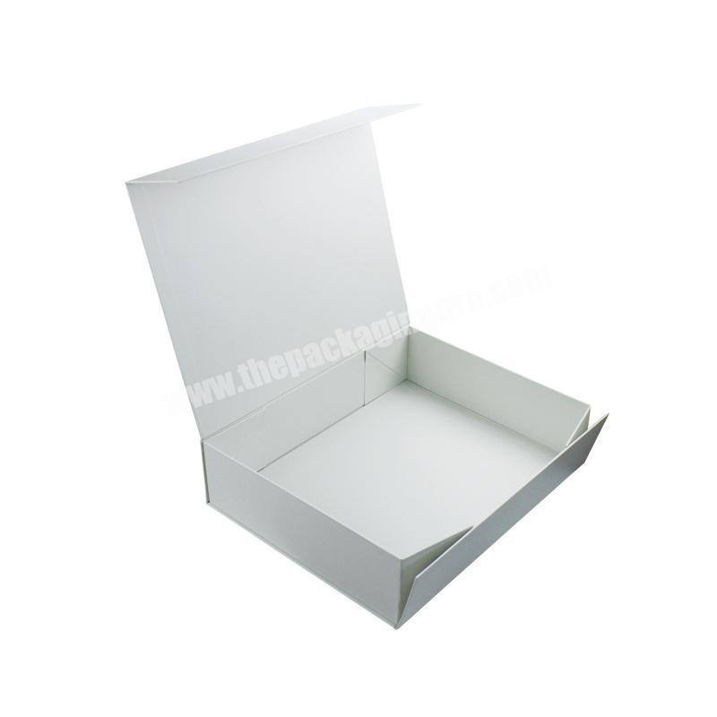 White Box Custom Logo Clothing Packaging box Rigid Cardboard Gift Box With Magnet Closing