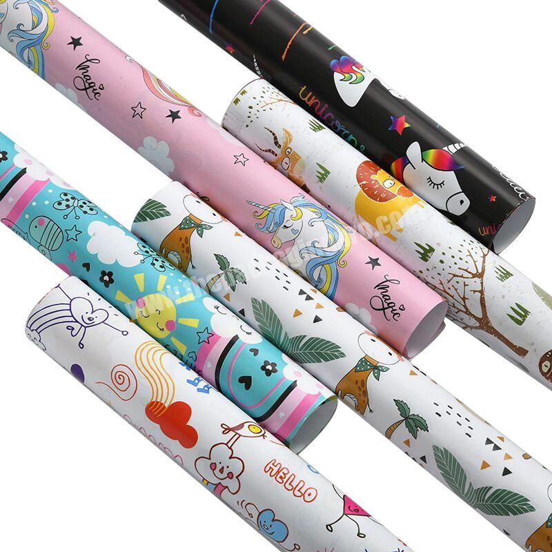 Wholesale 80g Thick Waterproof Creative Cartoon Pattern Gift Wrapping Paper