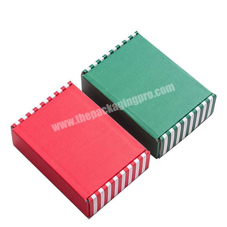 Wholesale Card Digital Printing Machine Green Custom Slim Corrugated Christmas Shipping Mailing Gift Box For Photo Frame