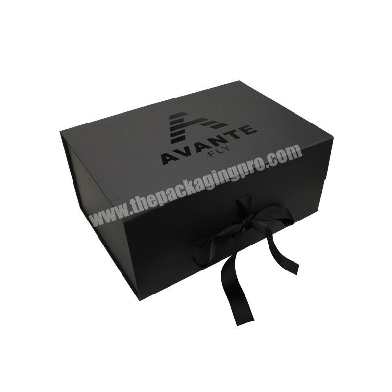 Wholesale Custom Black Book Shape Luxury Silk Wig Packing Cardboard Gift Box With Ribbon Bow