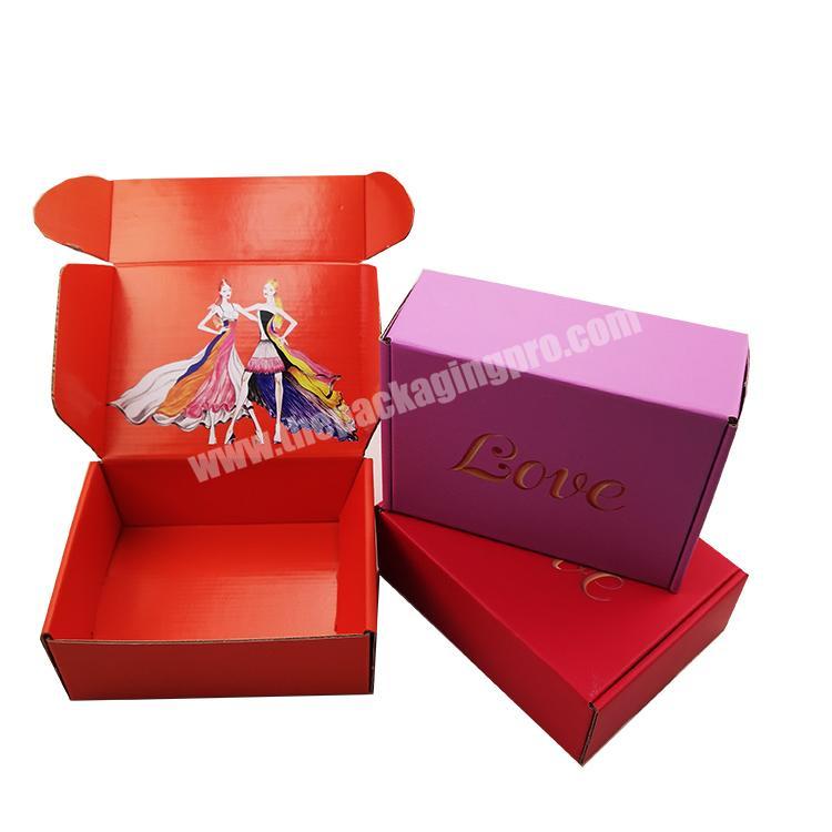 Wholesale Custom Colorful Both Sides Printing Clothing Packaging Cardboard Shipping Mailer Boxes