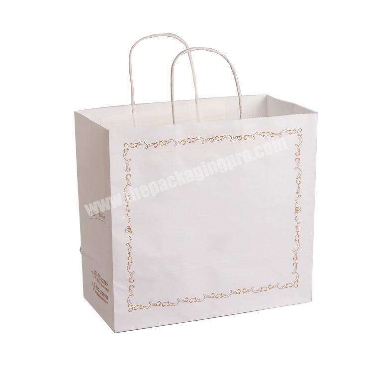 Wholesale Custom Gift Craft Kraft Shopping Paper Bags With Handle Burger Paper Bag With Handles