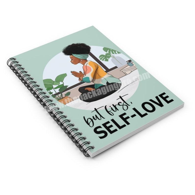 Wholesale Custom Logo 2022 Affirmations Positive Self Care Meditation Journal Planner Notebook For Black Women factory