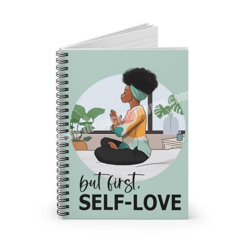 personalize Wholesale Custom Logo 2022 Affirmations Positive Self Care Meditation Journal Planner Notebook For Black Women