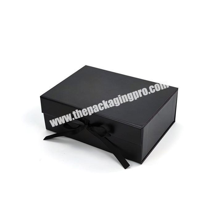 Wholesale Custom Logo Luxury Folding Foldable with Ribbon Cardboard  Packaging Packages Gift Paper Box