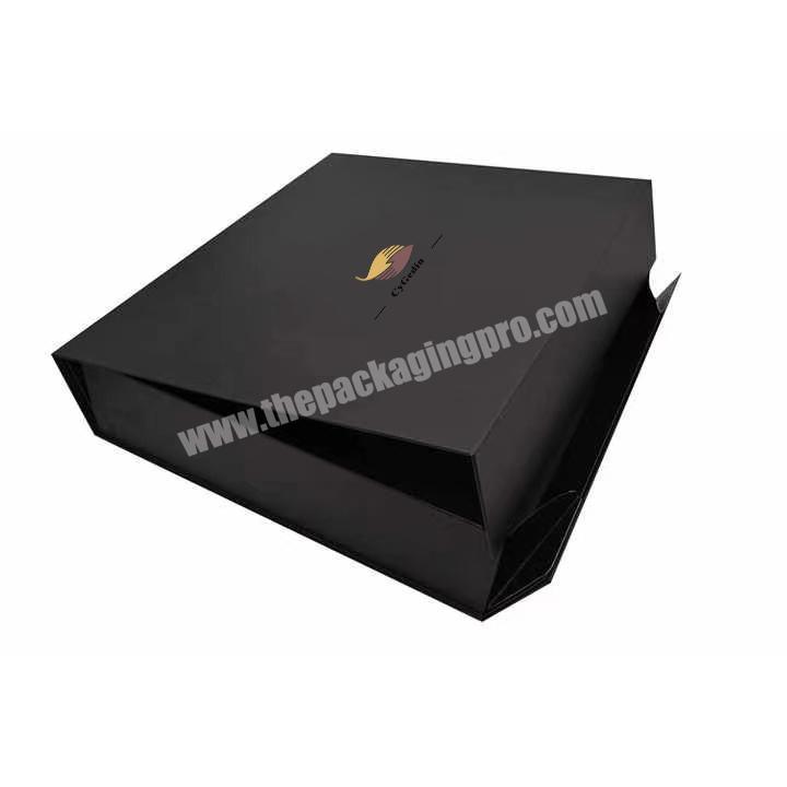 Luxury Flat Pack Folding Cardboard Paper Box Magnetic Closures Book Shaped Foldable Packaging Gift Boxes With Adhesive
