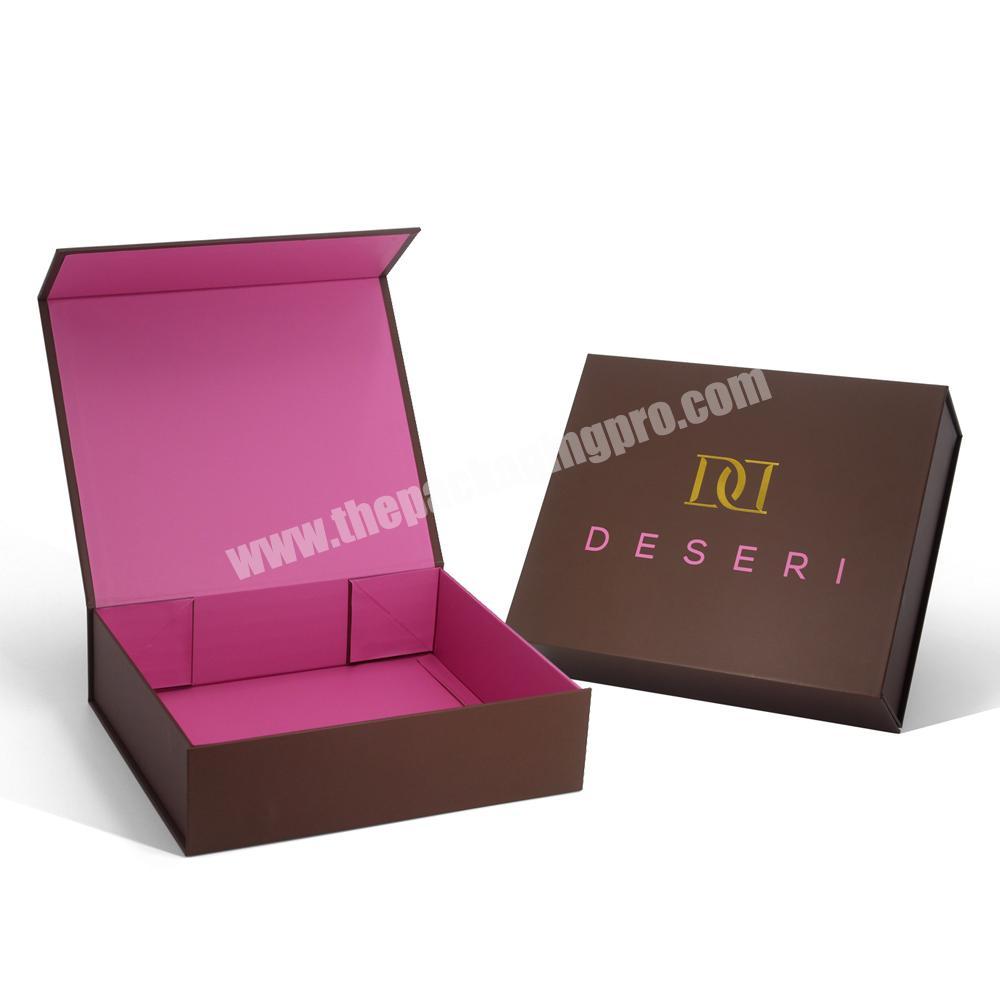 Wholesale Custom Logo Purple Magnetic Gift Packaging Box