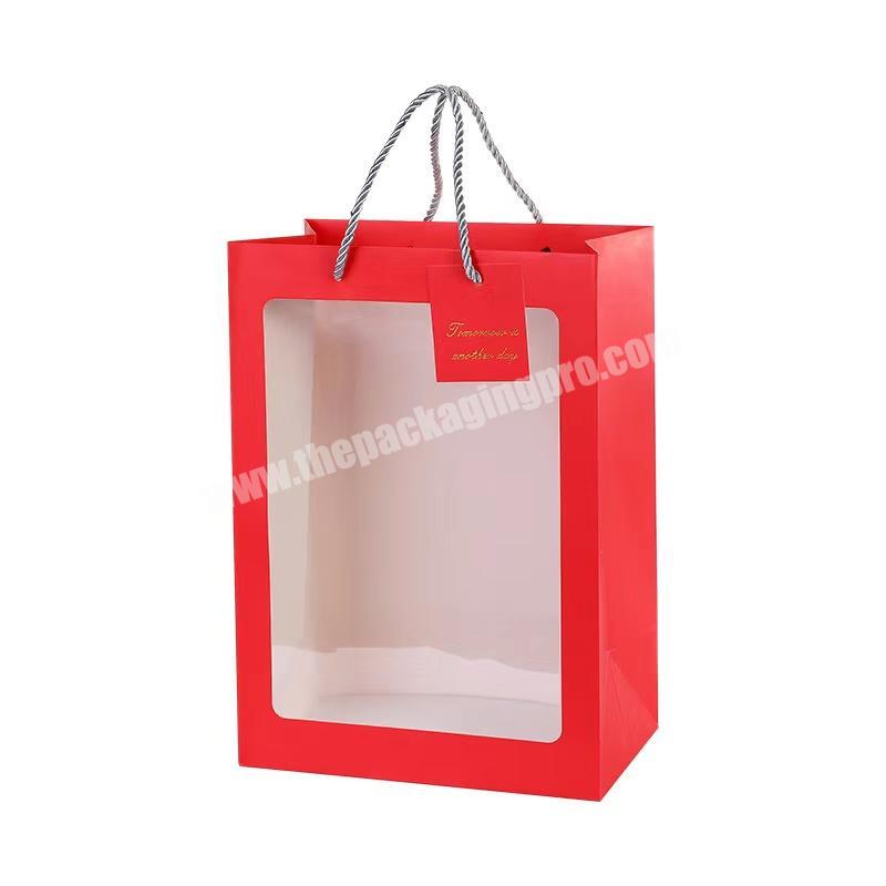 Wholesale Custom Packaging Gift Boxes Portable Gift Bag With Window